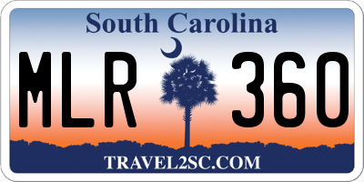 SC license plate MLR360