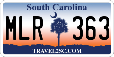 SC license plate MLR363