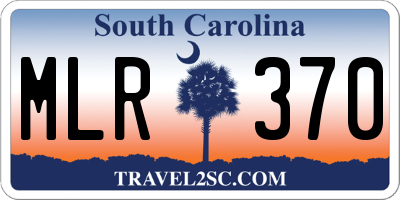 SC license plate MLR370