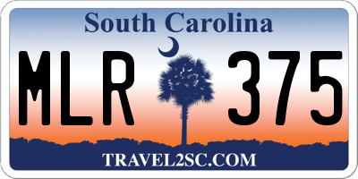 SC license plate MLR375