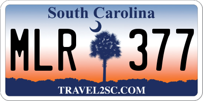 SC license plate MLR377