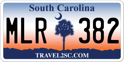 SC license plate MLR382