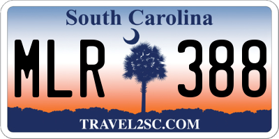 SC license plate MLR388