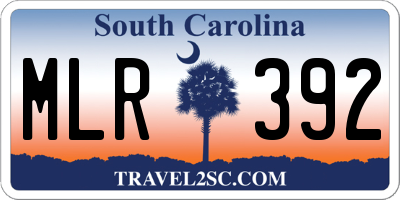 SC license plate MLR392