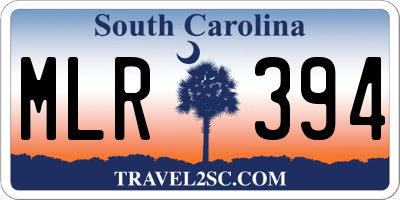 SC license plate MLR394