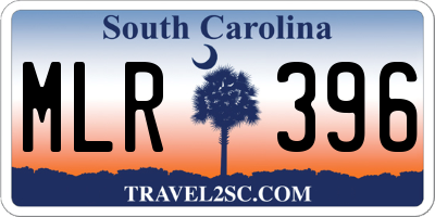 SC license plate MLR396