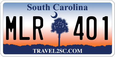 SC license plate MLR401