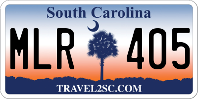 SC license plate MLR405