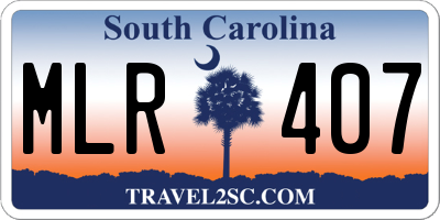 SC license plate MLR407