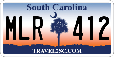 SC license plate MLR412
