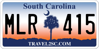 SC license plate MLR415
