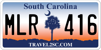 SC license plate MLR416