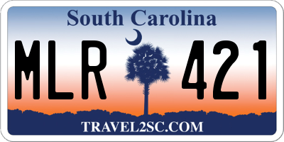 SC license plate MLR421