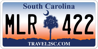 SC license plate MLR422