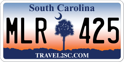 SC license plate MLR425