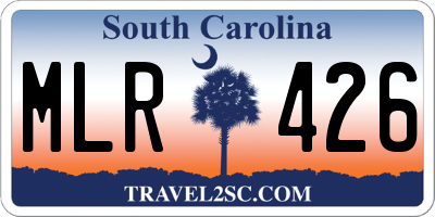 SC license plate MLR426