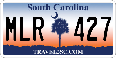 SC license plate MLR427
