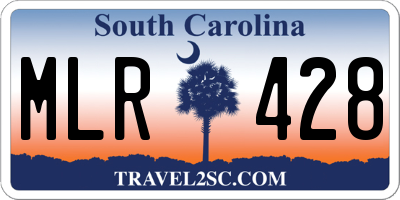 SC license plate MLR428