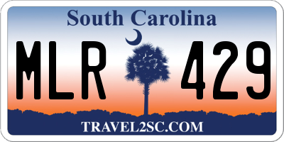 SC license plate MLR429