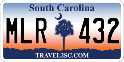 SC license plate MLR432