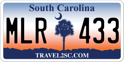 SC license plate MLR433