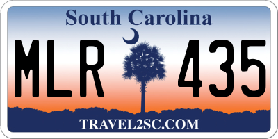 SC license plate MLR435