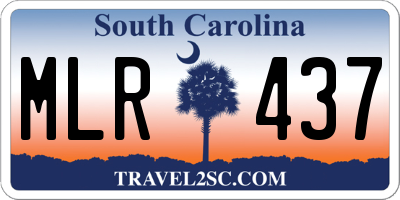 SC license plate MLR437