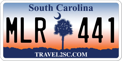 SC license plate MLR441