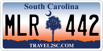 SC license plate MLR442