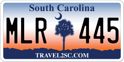 SC license plate MLR445