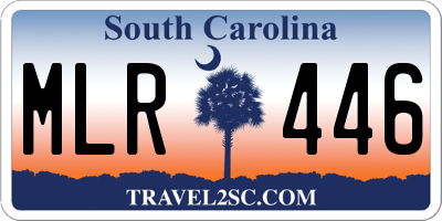 SC license plate MLR446
