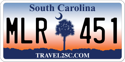 SC license plate MLR451