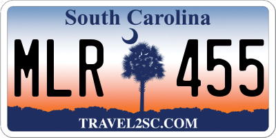 SC license plate MLR455