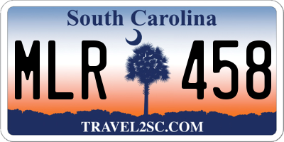 SC license plate MLR458