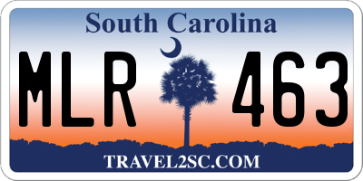 SC license plate MLR463