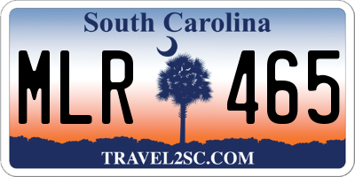 SC license plate MLR465
