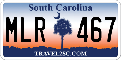 SC license plate MLR467
