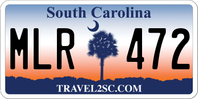SC license plate MLR472