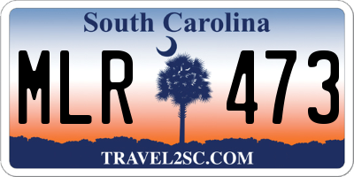 SC license plate MLR473