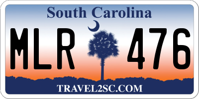 SC license plate MLR476