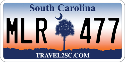 SC license plate MLR477