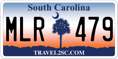 SC license plate MLR479