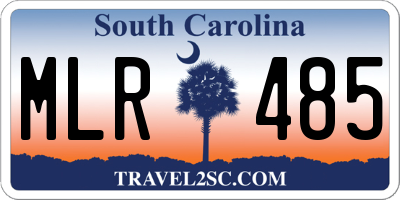 SC license plate MLR485