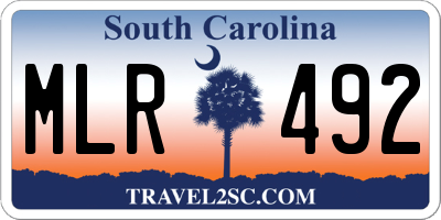 SC license plate MLR492