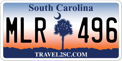 SC license plate MLR496