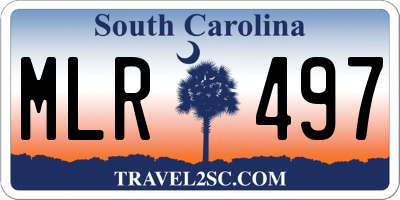 SC license plate MLR497
