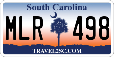 SC license plate MLR498