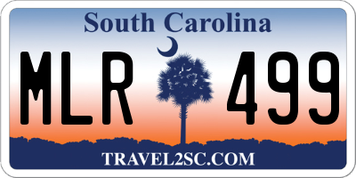 SC license plate MLR499