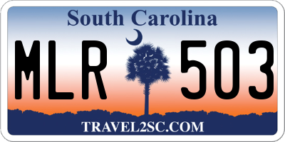 SC license plate MLR503
