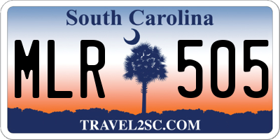 SC license plate MLR505